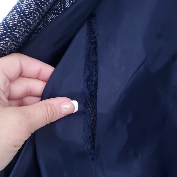 Metaphor Assymetrical Zip Up Raw Hemline 2 Zipper Front Pockets Lining Ripped| L - Picture 14 of 14